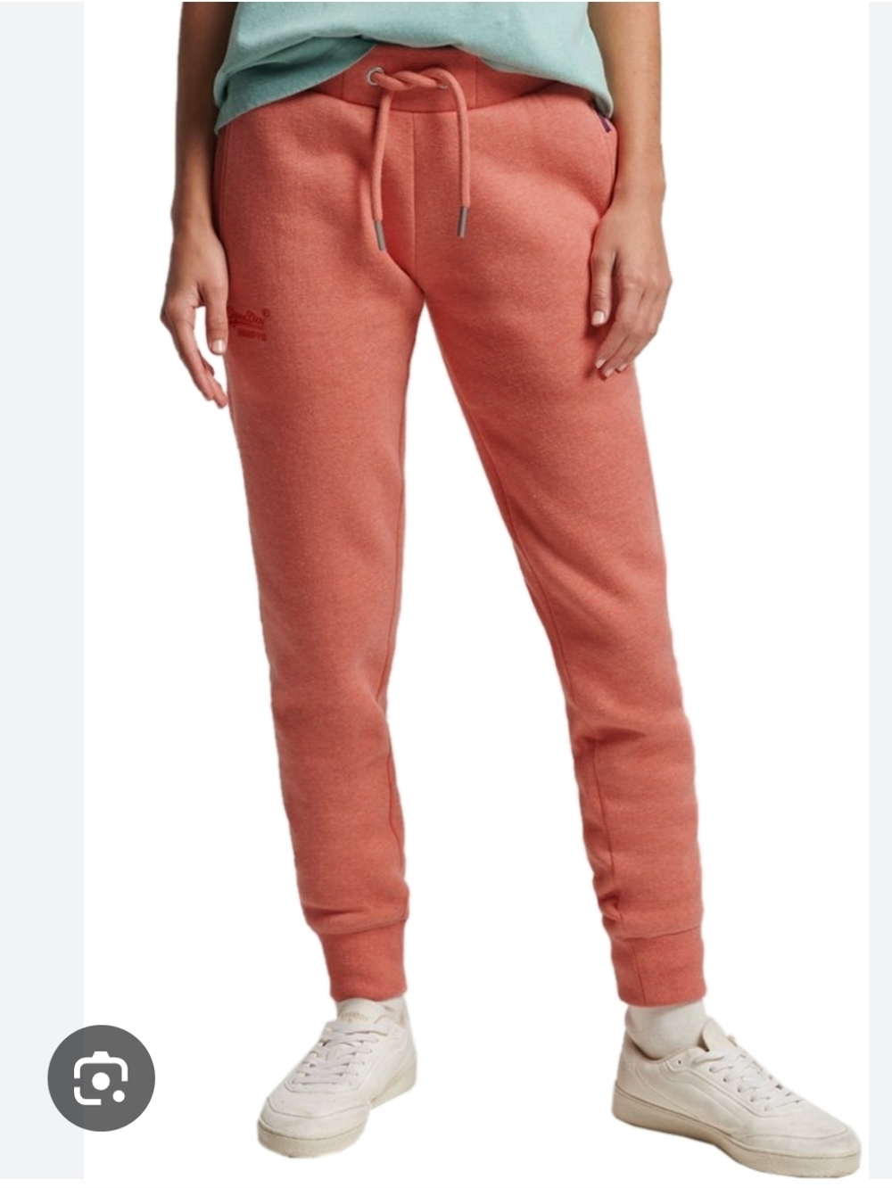Superdry Jogger Sweatpants Women Sz 4 Burgundy Thick Warm Athleisure Gorpcore